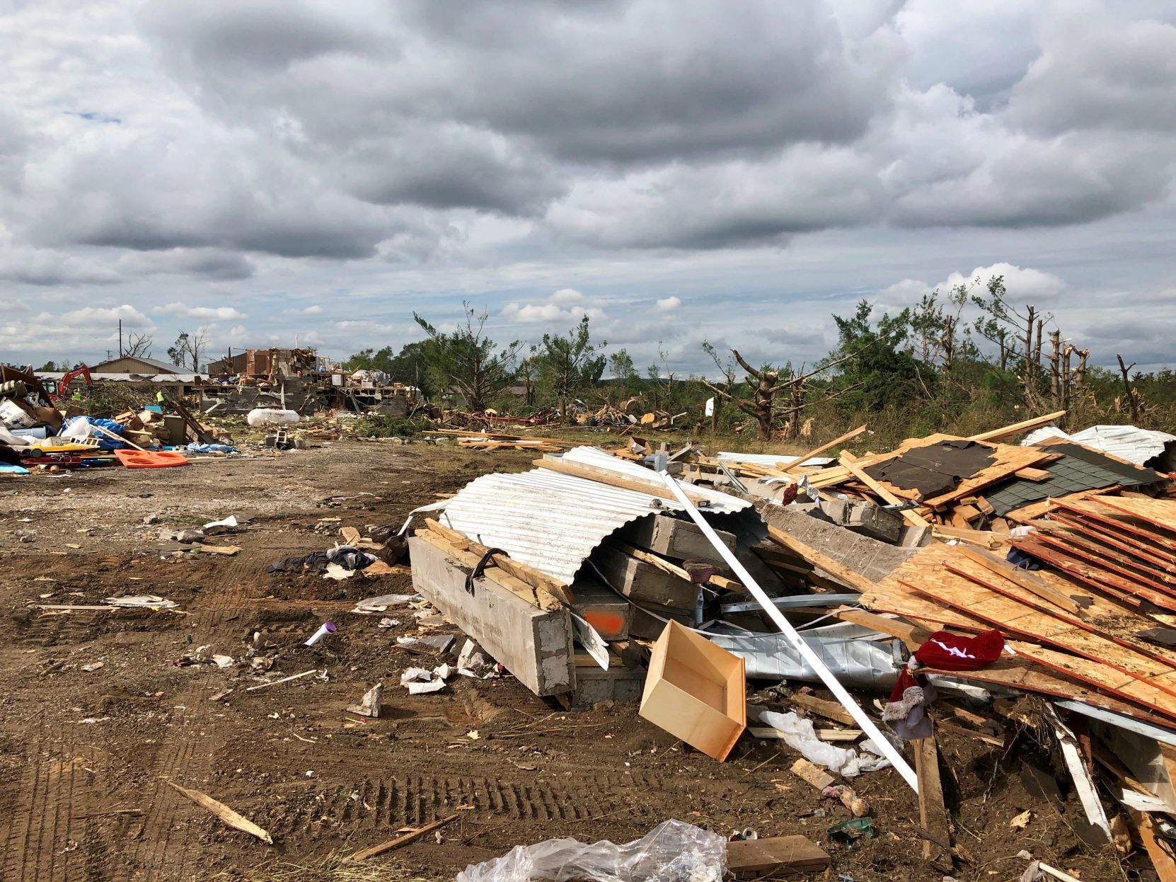 Tornado destruction near County Road M and Highway 29